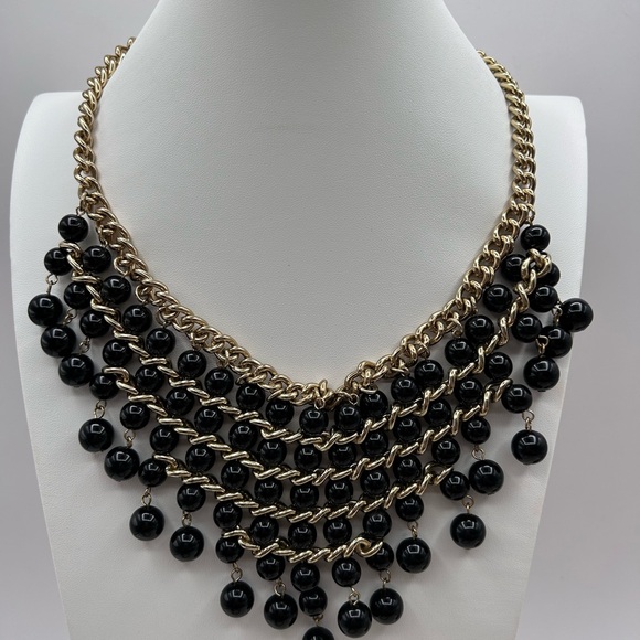 LUCIA signed black balls mogul layered necklace - Picture 5 of 6